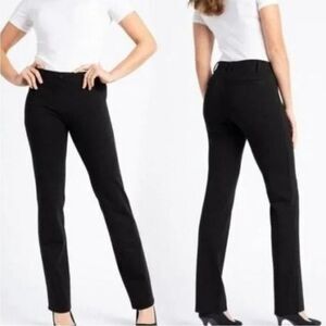 Betabrand Straight Leg Classic Dress Pant Yoga Pant In Solid Black Size Small